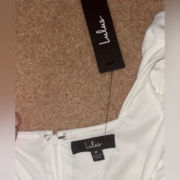 Lulu's Miriam White Ruffled Bodycon Dress - Picture 5 of 5